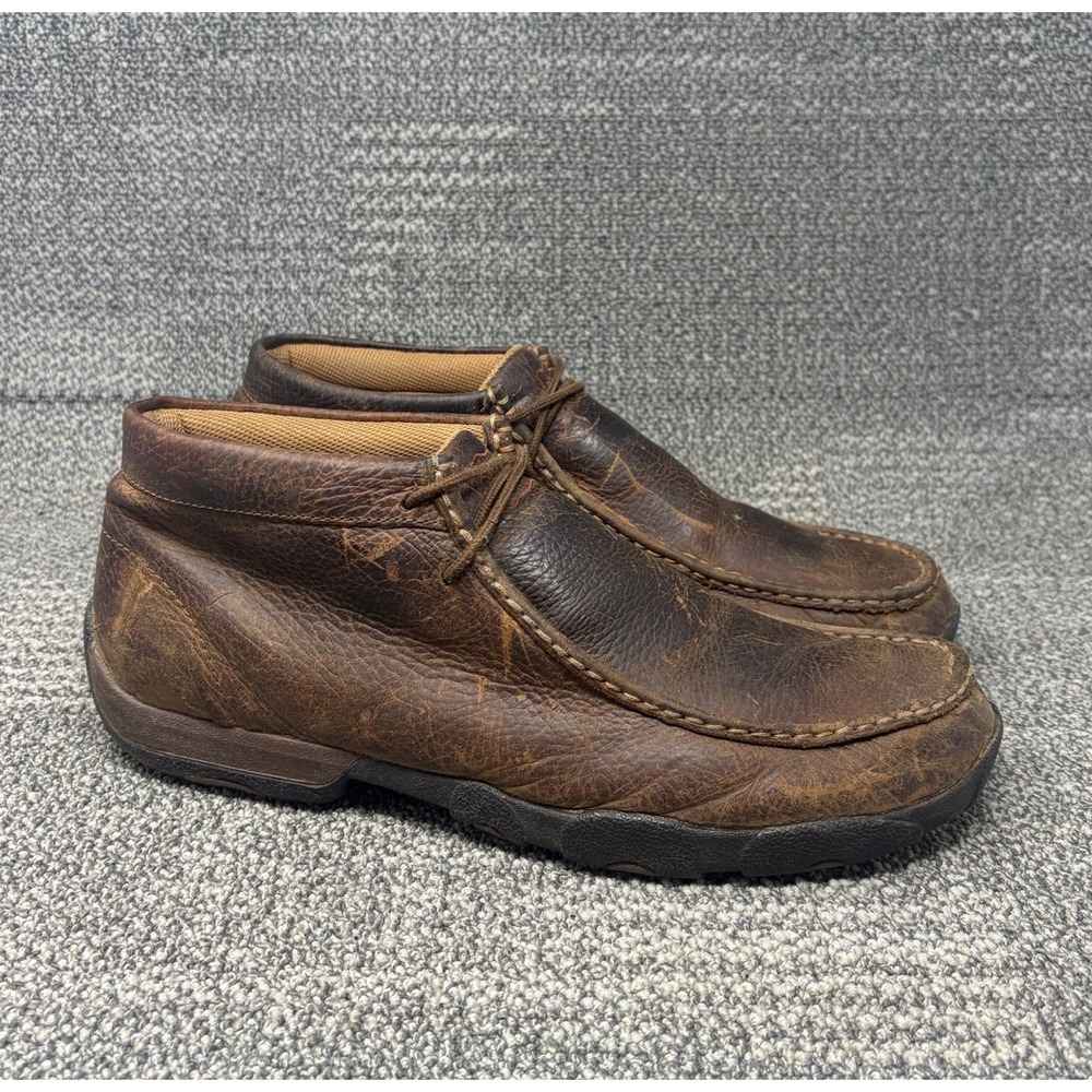 Twisted X MDM0014 Men's 12M Copper Leather Chukka Driving Moc Shoes Western